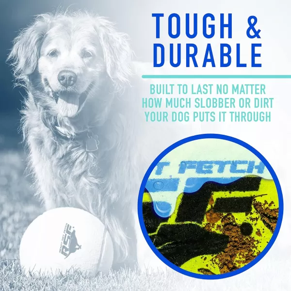 Franklin Pet Supply Squeaky Dog Tennis Balls  Ready Set Fetch Dog Toy Tennis Balls with Squeaker  Perfect Pet Toy Fetch Ball for Small Medium  Large Dogs  3 PackPack of 1