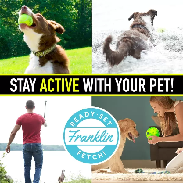 Franklin Ready Set Fetch Laugh and Wiggle Ball  Interactive Dog Toy  Fun Giggle Sounds  Encourage Endless Play  BPA Free  Tough  No Batteries RequiredLarge