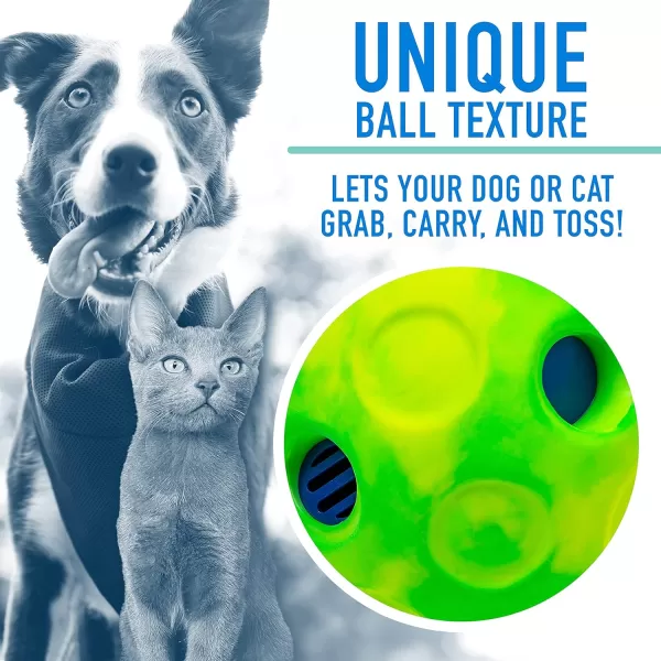Franklin Ready Set Fetch Laugh and Wiggle Ball  Interactive Dog Toy  Fun Giggle Sounds  Encourage Endless Play  BPA Free  Tough  No Batteries RequiredSmall