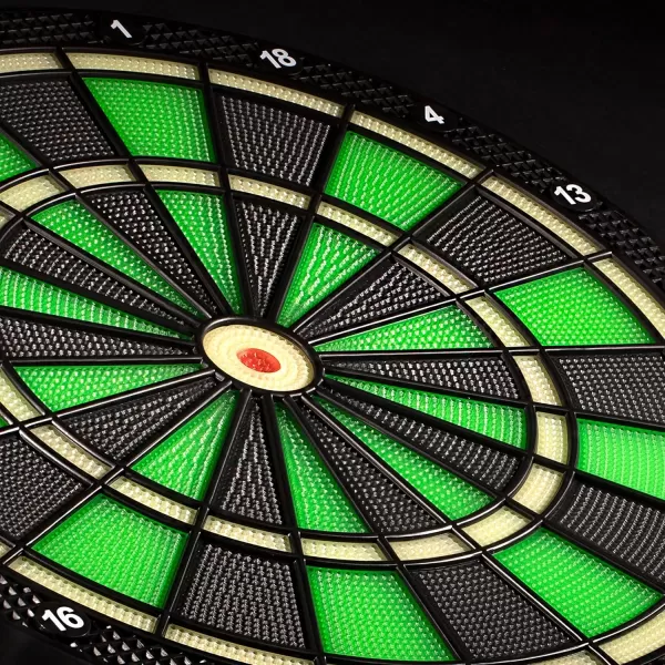 Franklin Sports Electronic Dart Board Sets  Soft Tip Electric Dartboard with Digital Scoreboard  6 Darts IncludedLight Up Dartboard
