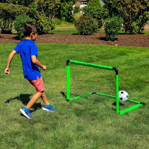 Franklin Sports Kids Mini Soccer Goal Set  Backyard  Indoor Mini Net and Ball Set with Pump  Portable Folding Youth Soccer Goal Set  Perfect Kids Toy Soccer Goal Set  36quot x 24quotGreen