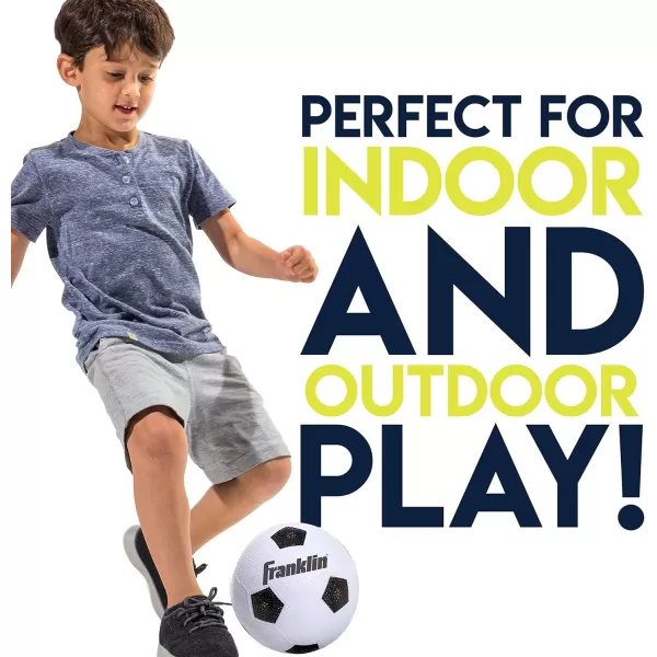 Franklin Sports Kids Mini Soccer Goal Set  BackyardIndoor Mini Net and Ball with Pump  22quot x 17quot Goal Size WhiteBlack