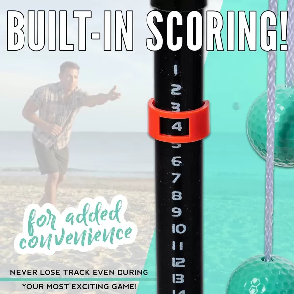 Franklin Sports Ladder Ball Set  Includes 2 Ladder Ball Targets with Weighted Bases and 6 Bolas  Ladder Golf Toss Outdoor Game For Beach or Backyard Fun  Professional American and Family Set OptionsFamily