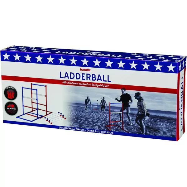 Franklin Sports Ladder Ball Set  Includes 2 Ladder Ball Targets with Weighted Bases and 6 Bolas  Ladder Golf Toss Outdoor Game For Beach or Backyard Fun  Professional American and Family Set OptionsAmerican