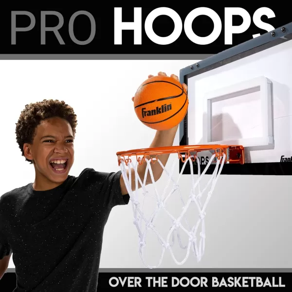 Franklin Sports Mini Basketball Hoops  Indoor Over The Door Mini Hoop  Basketball Sets  Perfect Game Accessory for Bedroom  OfficeBlackGray  1775 x 12