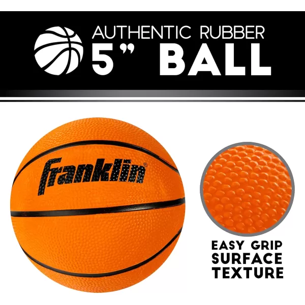 Franklin Sports Mini Basketball Hoops  Indoor Over The Door Mini Hoop  Basketball Sets  Perfect Game Accessory for Bedroom  OfficeBlackGray  1775 x 12