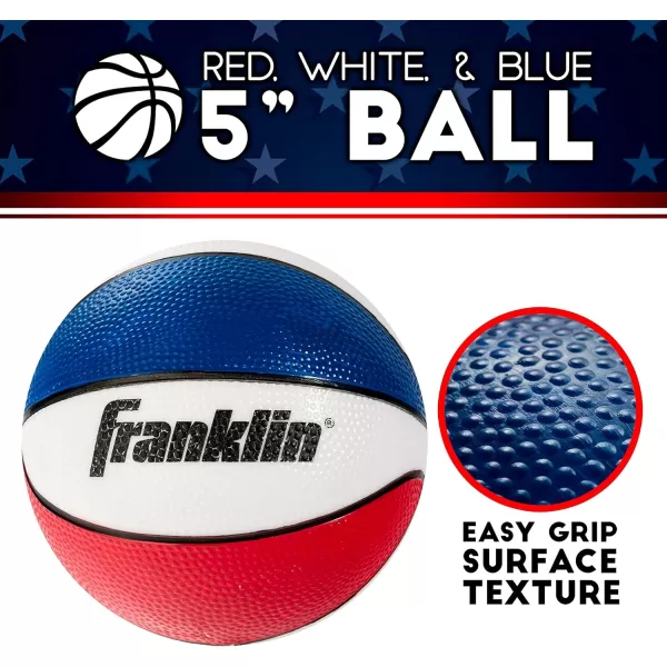 Franklin Sports Mini Basketball Hoops  Indoor Over The Door Mini Hoop  Basketball Sets  Perfect Game Accessory for Bedroom  OfficeRed  White  Blue  1775 x 12