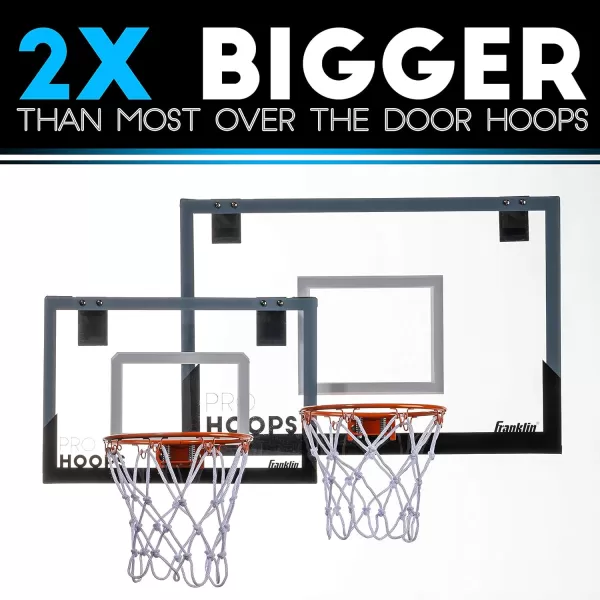Franklin Sports Mini Basketball Hoops  Indoor Over The Door Mini Hoop  Basketball Sets  Perfect Game Accessory for Bedroom  OfficeXL  25 x 17