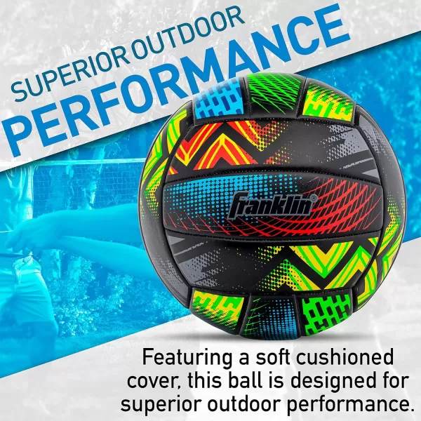 Franklin Sports Volleyball  Outdoor  Beach Volleyball  Cushioned Volleyball Ball Set Great for Backyard and Beach VolleyballMystic