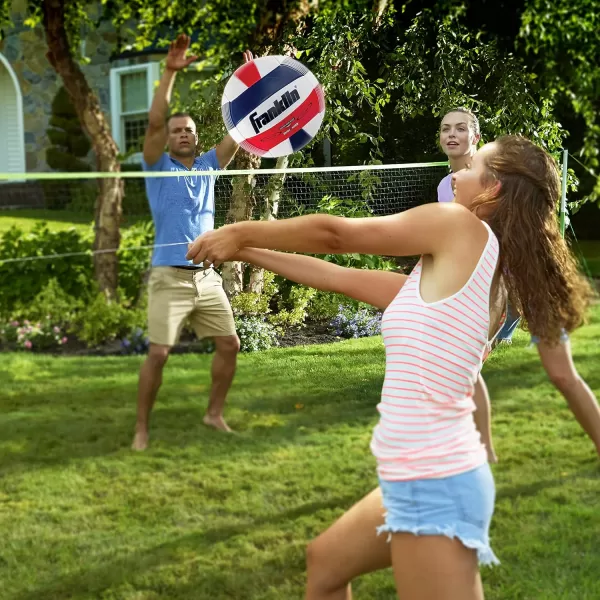 Franklin Sports Volleyball  Outdoor  Beach Volleyball  Cushioned Volleyball Ball Set Great for Backyard and Beach VolleyballRedWhiteBlue