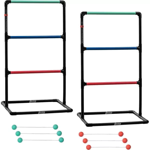 Franklin Sports Ladder Ball Set  Includes 2 Ladder Ball Targets with Weighted Bases and 6 Bolas  Ladder Golf Toss Outdoor Game For Beach or Backyard Fun  Professional American and Family Set OptionsFamily
