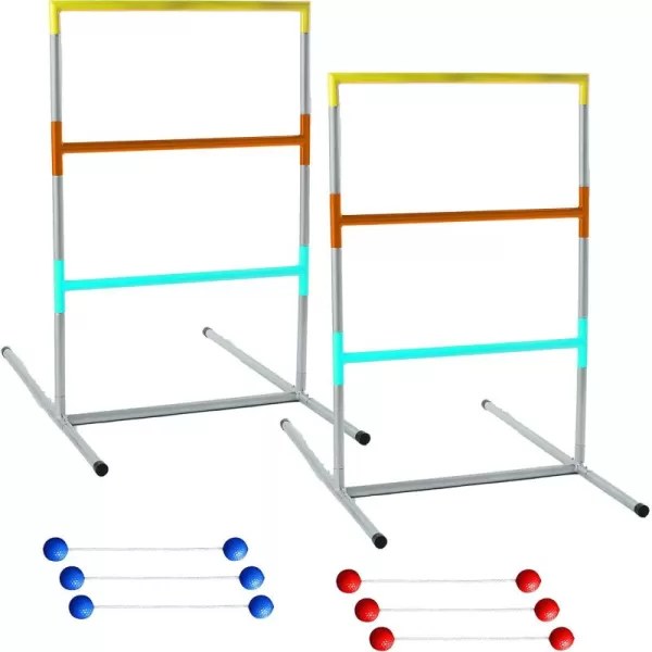 Franklin Sports Ladder Ball Set  Includes 2 Ladder Ball Targets with Weighted Bases and 6 Bolas  Ladder Golf Toss Outdoor Game For Beach or Backyard Fun  Professional American and Family Set OptionsProfessional