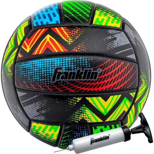 Franklin Sports Volleyball  Outdoor  Beach Volleyball  Cushioned Volleyball Ball Set Great for Backyard and Beach VolleyballMystic