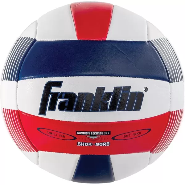 Franklin Sports Volleyball  Outdoor  Beach Volleyball  Cushioned Volleyball Ball Set Great for Backyard and Beach VolleyballRedWhiteBlue