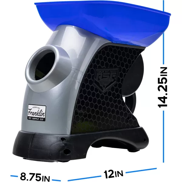 Franklin Pet Ready Set Fetch Automatic Tennis Ball Launcher Dog Toy  Official Size Tennis Ball Thrower  Interactive ToyBlueBlack