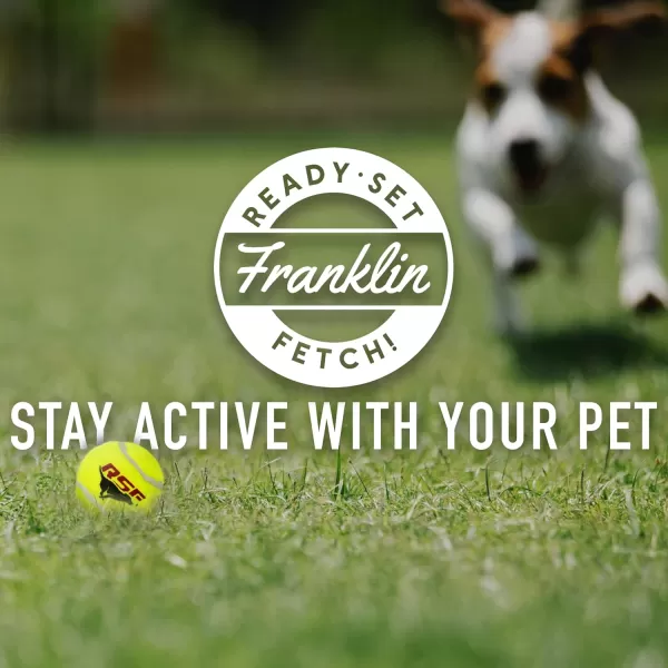 Franklin Pet Ready Set Fetch Automatic Tennis Ball Launcher Dog Toy  Official Size Tennis Ball Thrower  Interactive ToyBlueGreenWhite