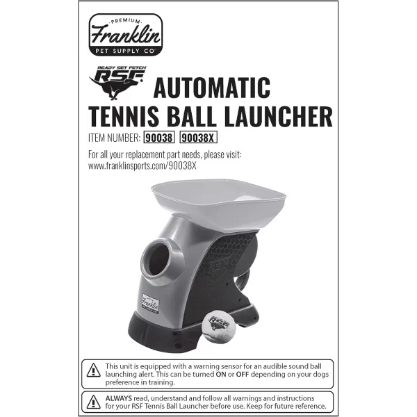Franklin Pet Ready Set Fetch Automatic Tennis Ball Launcher Dog Toy  Official Size Tennis Ball Thrower  Interactive ToyGreenBlack