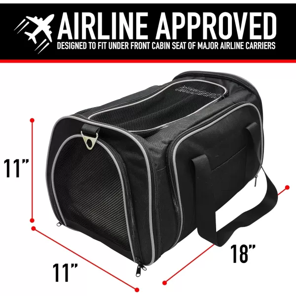 Franklin Pet Supply  Pet Carrier  Airline Approved  Expandable  Pet Kennel  Travel