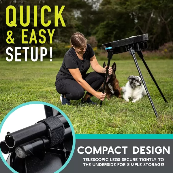 Franklin Sports Automatic Disc Launcher for Dogs  Ready Set Fetch Automatic Disc Tosser Dog Toy for Fetch  Portable Automatic Disc Thrower Dog Toy  Portable Battery Powered Disc Launcher for DogsDisc Launcher