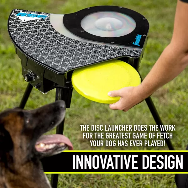 Franklin Sports Automatic Disc Launcher for Dogs  Ready Set Fetch Automatic Disc Tosser Dog Toy for Fetch  Portable Automatic Disc Thrower Dog Toy  Portable Battery Powered Disc Launcher for DogsDisc Launcher
