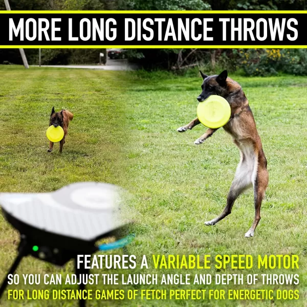 Franklin Sports Automatic Disc Launcher for Dogs  Ready Set Fetch Automatic Disc Tosser Dog Toy for Fetch  Portable Automatic Disc Thrower Dog Toy  Portable Battery Powered Disc Launcher for DogsDisc Launcher