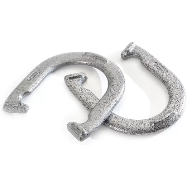 Franklin Sports Horseshoe Set  Cast iron Horseshoes and Steel Stakes  Official Size and Weight  Perfect for Yard and Beach  RecreationalRecreational