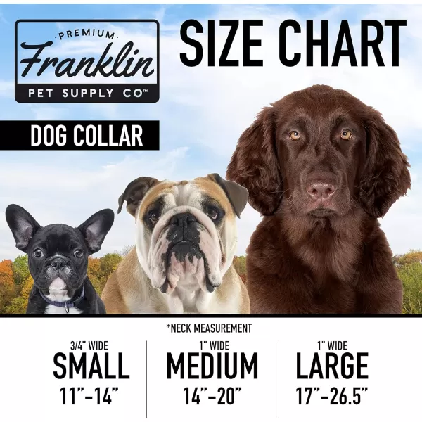 Franklin Sports Nylon Dog Collar  Reflective  Franklin Pet Supply Co  Comfort Fit  Neoprene  Adjustable  Small  RedBlack