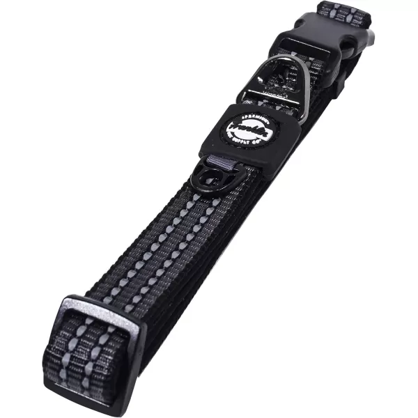 Franklin Sports Nylon Dog Collar  Reflective  Franklin Pet Supply Co  Comfort Fit  Neoprene  Adjustable  Small  RedBlack