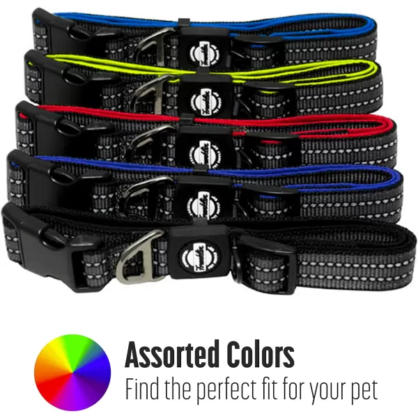 Franklin Sports Nylon Dog Collar  Reflective  Franklin Pet Supply Co  Comfort Fit  Neoprene  Adjustable  Small  RedBlack