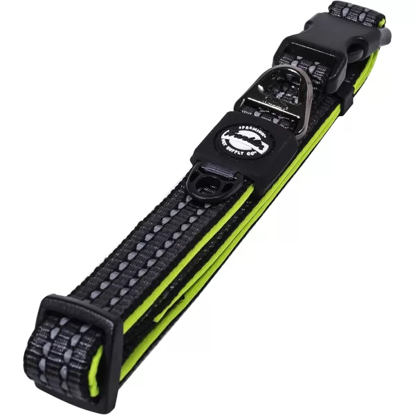 Franklin Sports Nylon Dog Collar  Reflective  Franklin Pet Supply Co  Comfort Fit  Neoprene  Adjustable  Small  RedGreen
