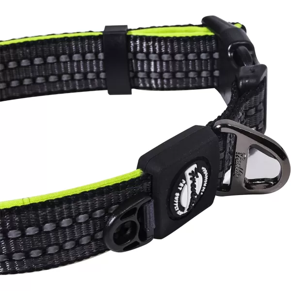 Franklin Sports Nylon Dog Collar  Reflective  Franklin Pet Supply Co  Comfort Fit  Neoprene  Adjustable  Small  RedGreen