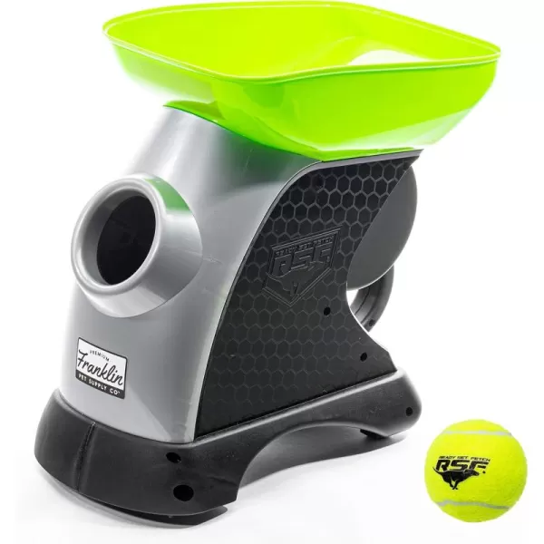 Franklin Pet Ready Set Fetch Automatic Tennis Ball Launcher Dog Toy  Official Size Tennis Ball Thrower  Interactive ToyGreenBlack