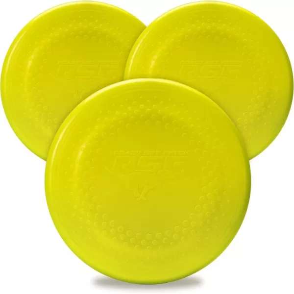 Franklin Sports Automatic Disc Launcher for Dogs  Ready Set Fetch Automatic Disc Tosser Dog Toy for Fetch  Portable Automatic Disc Thrower Dog Toy  Portable Battery Powered Disc Launcher for DogsReplacement Discs  3 Pack