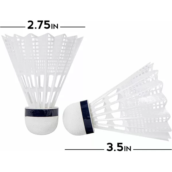 Franklin Sports Badminton Shuttlecock Set  Sets of 3 6  12 Badminton Birdies  Backyard Outdoor Badminton Shuttlecocks  Plastic Replacement Birdies for Badminton Sets  3 6  12 Packs12 Pack