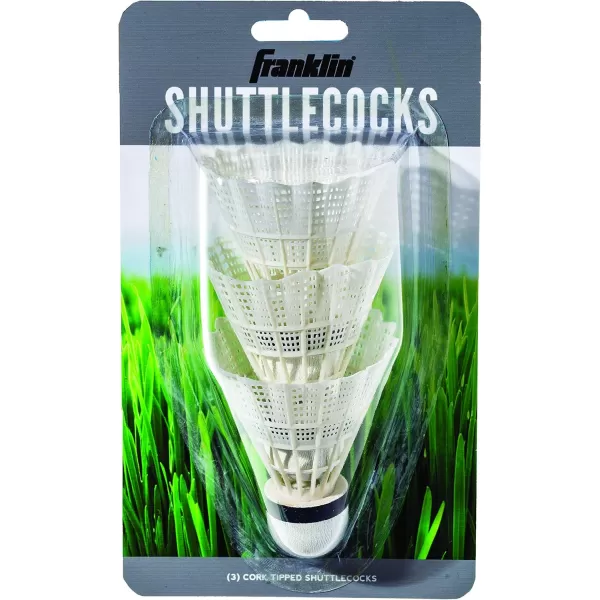 Franklin Sports Badminton Shuttlecock Set  Sets of 3 6  12 Badminton Birdies  Backyard Outdoor Badminton Shuttlecocks  Plastic Replacement Birdies for Badminton Sets  3 6  12 Packs3 Pack