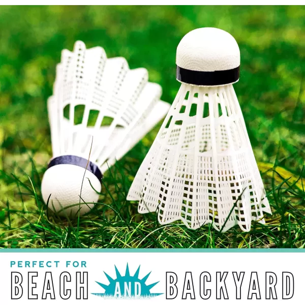 Franklin Sports Badminton Shuttlecock Set  Sets of 3 6  12 Badminton Birdies  Backyard Outdoor Badminton Shuttlecocks  Plastic Replacement Birdies for Badminton Sets  3 6  12 Packs12 Pack
