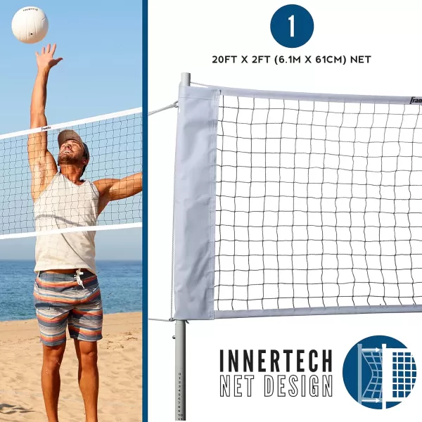 Franklin Sports Volleyball  Badminton Combo Sets  Backyard  Beach Outdoor Volleyball  Badminton Net Set  Portable Badminton  Volleyball Net with Poles  Volleyball Rackets  Birdies IncludedProfessional