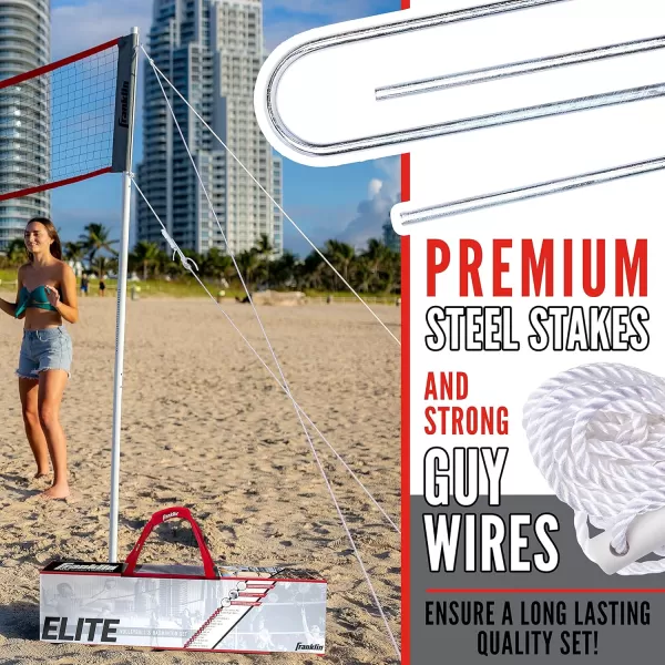 Franklin Sports Volleyball  Badminton Combo Sets  Backyard  Beach Outdoor Volleyball  Badminton Net Set  Portable Badminton  Volleyball Net with Poles  Volleyball Rackets  Birdies IncludedElite