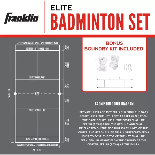 Franklin Sports Volleyball  Badminton Combo Sets  Backyard  Beach Outdoor Volleyball  Badminton Net Set  Portable Badminton  Volleyball Net with Poles  Volleyball Rackets  Birdies IncludedElite