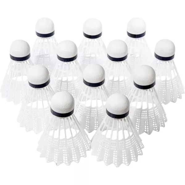 Franklin Sports Badminton Shuttlecock Set  Sets of 3 6  12 Badminton Birdies  Backyard Outdoor Badminton Shuttlecocks  Plastic Replacement Birdies for Badminton Sets  3 6  12 Packs12 Pack