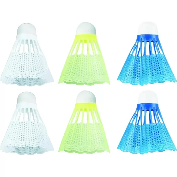 Franklin Sports Badminton Shuttlecock Set  Sets of 3 6  12 Badminton Birdies  Backyard Outdoor Badminton Shuttlecocks  Plastic Replacement Birdies for Badminton Sets  3 6  12 Packs6 Pack