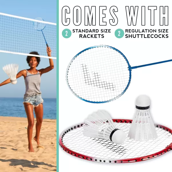 Franklin Sports Badminton Racket  Birdie Set  Replacement Badminton Equipment for Kids  Adults  2 Player  4 Player Badminton Racket Sets2 Player