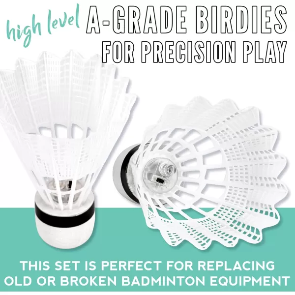 Franklin Sports Badminton Rackets  Glow in the Dark 2 Player Racket Set  Set of 2 Rackets 2 Birdies  Backyard Badminton Rackets  Birdies Set