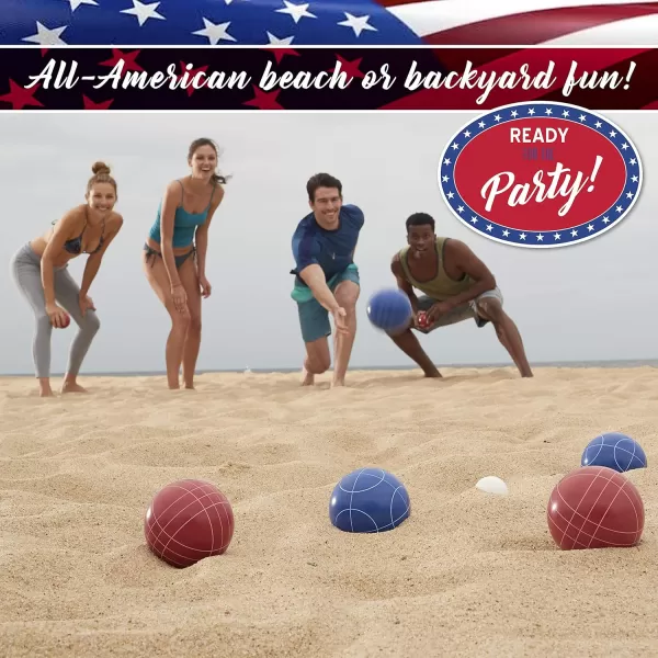 Franklin Sports Bocce Ball Set  8 All Weather Bocce Balls and 1 Pallino  Beach Backyard Lawn or Outdoor Party Game  Professional American and Starter Set OptionsAmerican