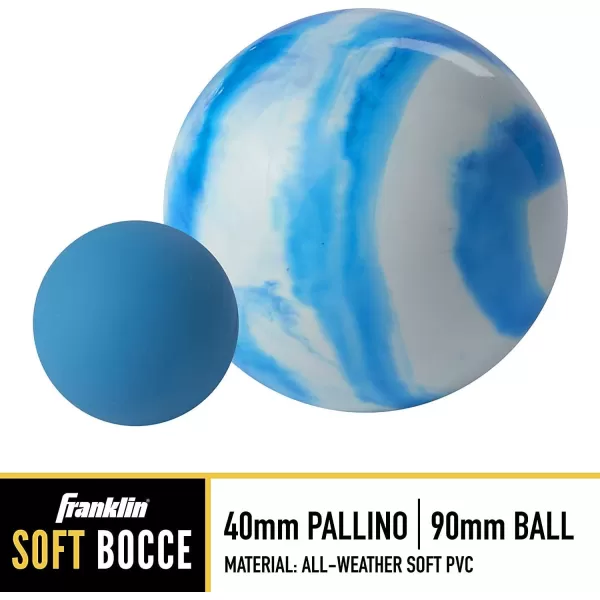Franklin Sports Bocce Ball Set  8 All Weather Bocce Balls and 1 Pallino  Beach Backyard Lawn or Outdoor Party Game  Professional American and Starter Set OptionsFamily
