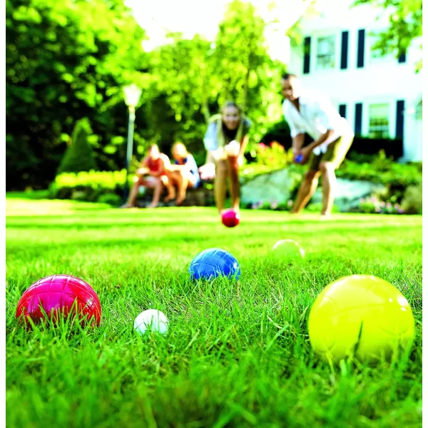 Franklin Sports Bocce Ball Set  8 All Weather Bocce Balls and 1 Pallino  Beach Backyard Lawn or Outdoor Party Game  Professional American and Starter Set OptionsStarter