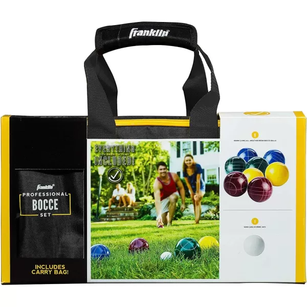 Franklin Sports Bocce Ball Set  8 All Weather Bocce Balls and 1 Pallino  Beach Backyard Lawn or Outdoor Party Game  Professional American and Starter Set OptionsProfessional