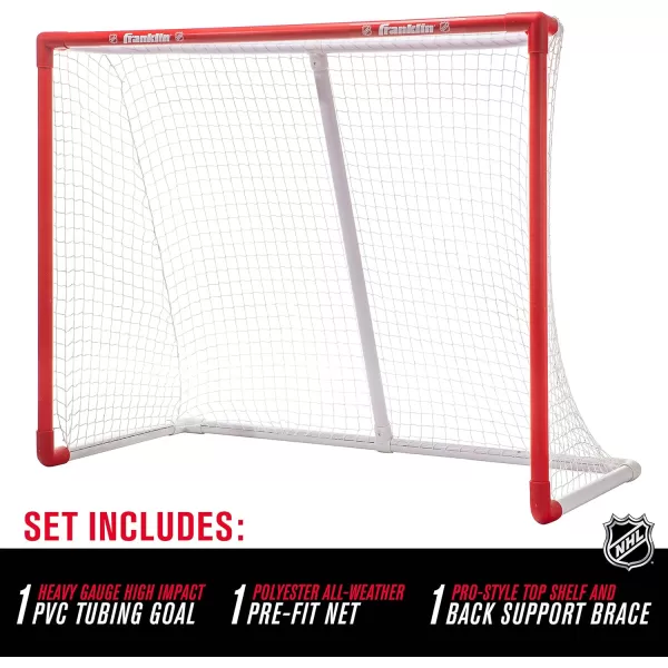 Franklin Sports Franklin Sports NHL Street Hockey SX Pro Innernet PVC Goal with Top ShelfRed