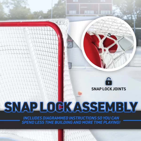 Franklin Sports Franklin Sports NHL Street Hockey SX Pro Innernet PVC Goal with Top ShelfRedWhite