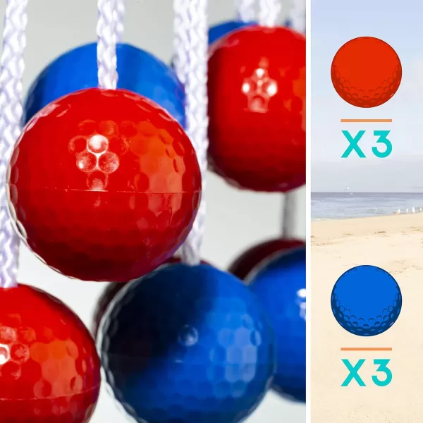 Franklin Sports Replacement Ladderball BolasRedBlue